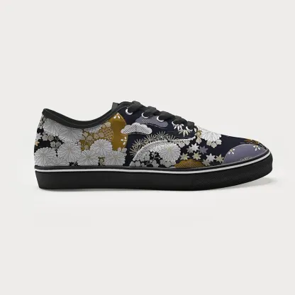 Tokyo-Tiger Japanese Floral Collection Canvas Shoes