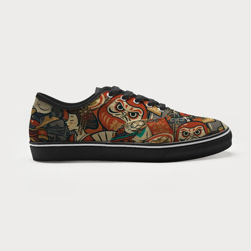 Tokyo-Tiger Japanese Traditional Elements Canvas Shoes
