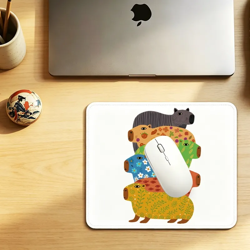 Tokyo-Tiger Colorful Capybaras Mouse Pad