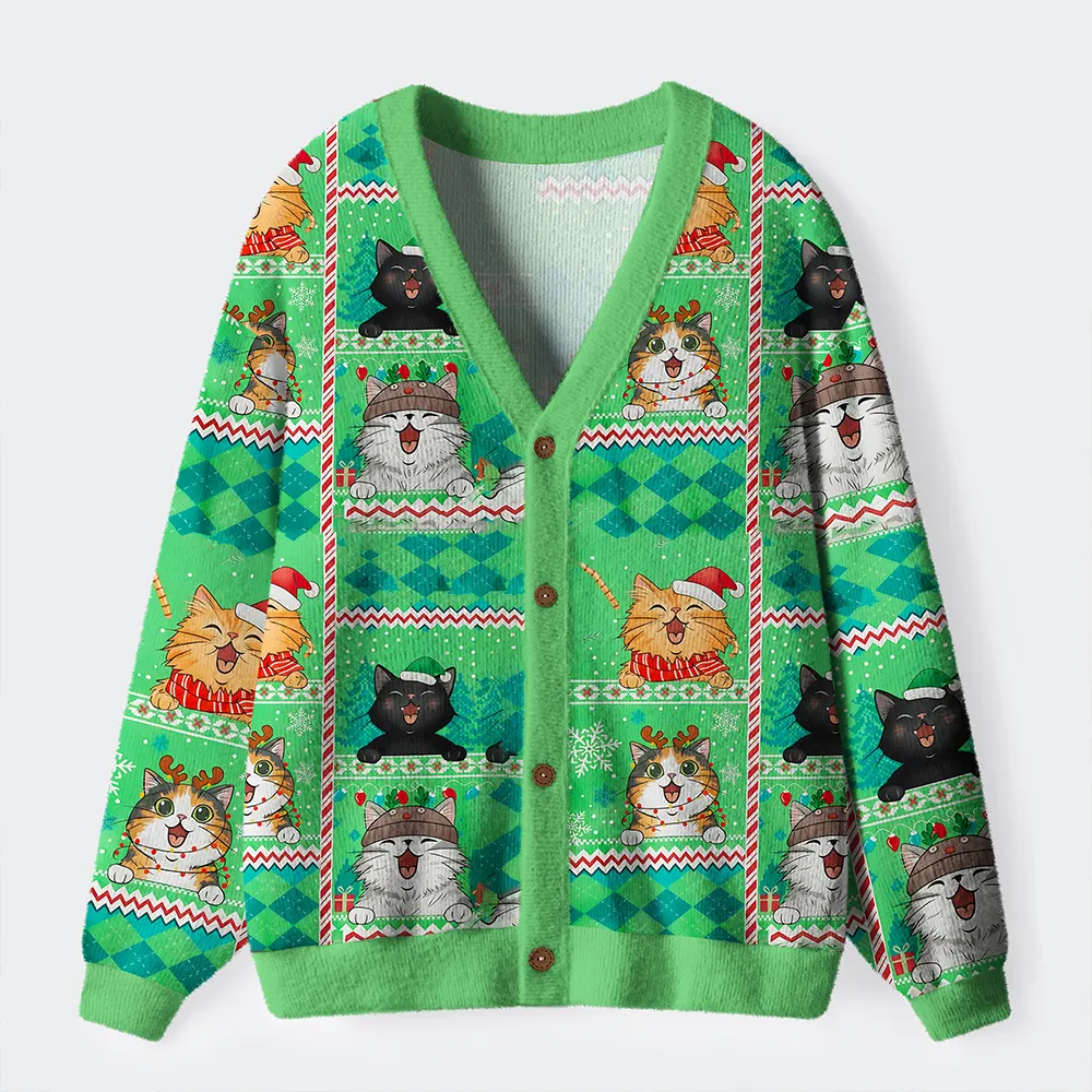 Tokyo-Tiger Meowy Christmas: Holiday Cat Fun Ugly Cardigan Sweater