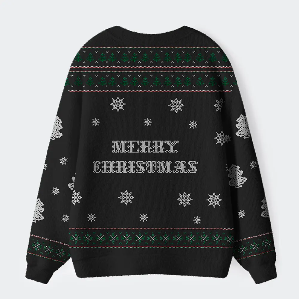 Tokyo-Tiger Overstimulated but Festive Ugly Cardigan Sweater