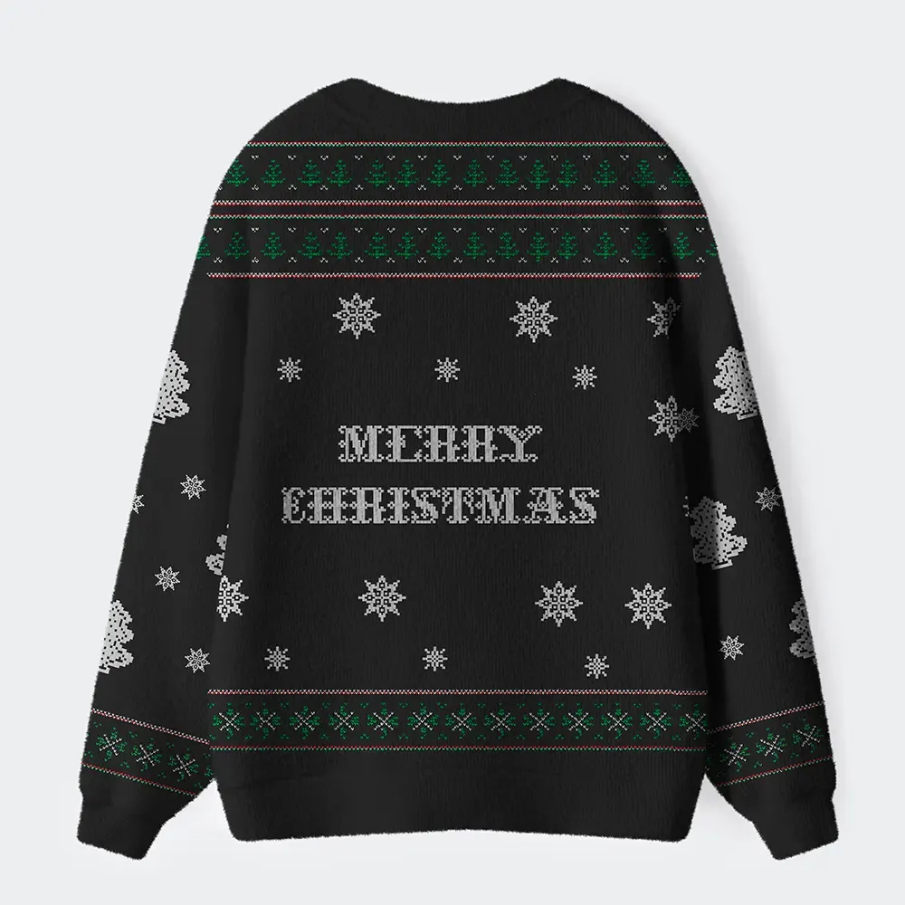 Tokyo-Tiger Overstimulated but Festive Ugly Cardigan Sweater