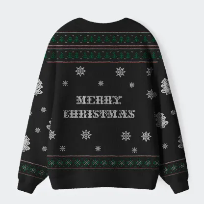 Tokyo-Tiger Overstimulated but Festive Ugly Cardigan Sweater