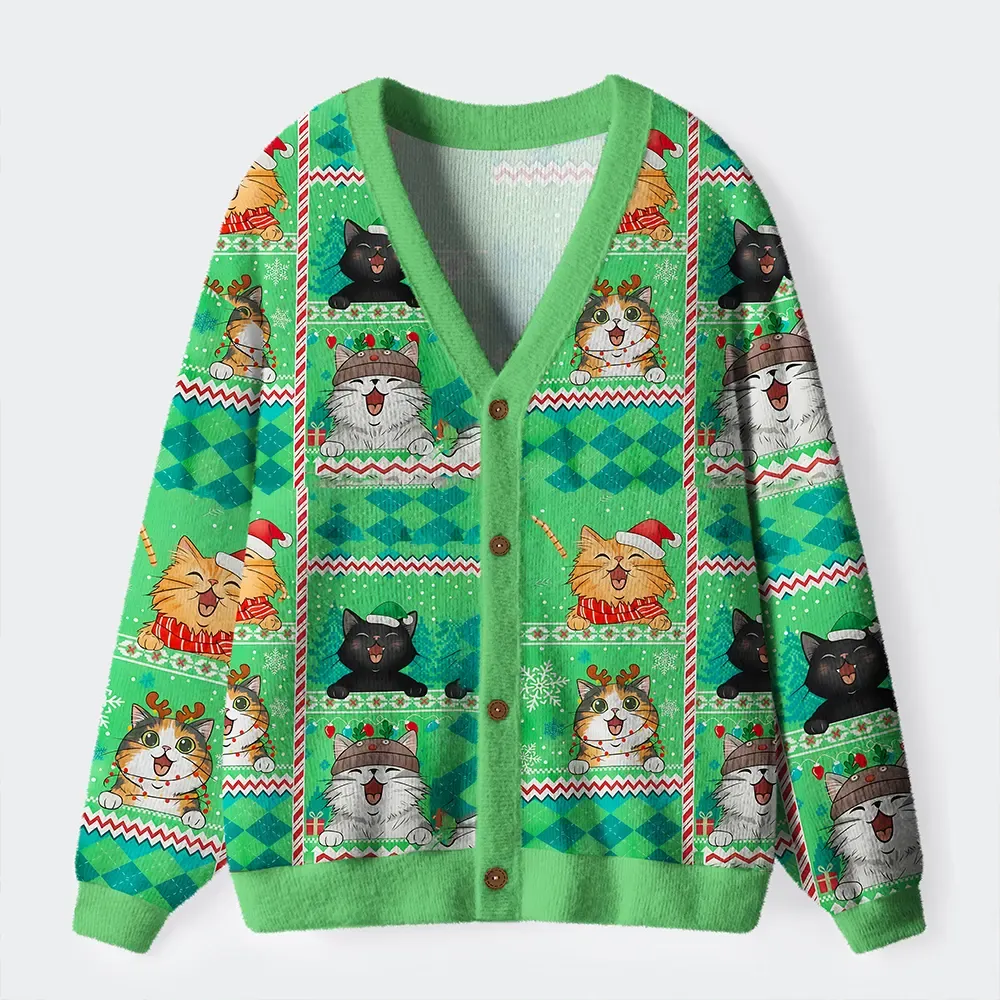 Tokyo-Tiger Meowy Christmas: Holiday Cat Fun Ugly Cardigan Sweater
