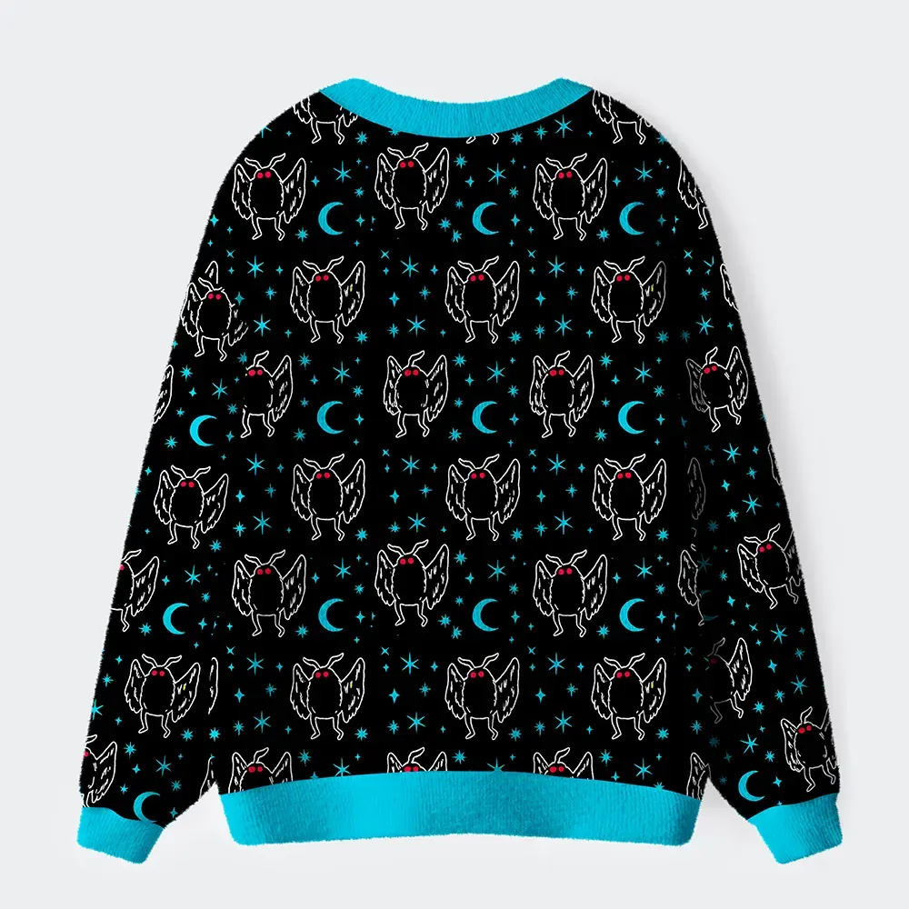 Tokyo-Tiger Mothra's Midnight Dance Ugly Cardigan Sweater