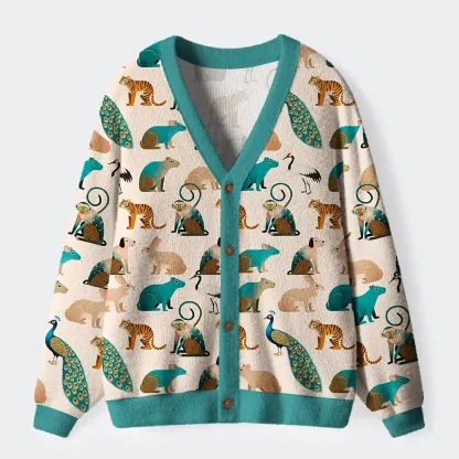 Tokyo-Tiger The Beauty Of Animal Diversity Ugly Cardigan Sweater