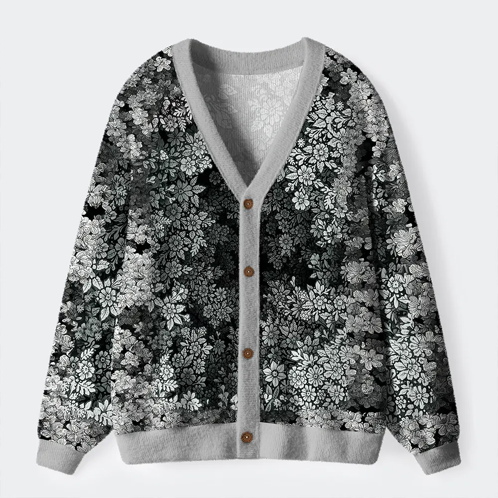 Tokyo-Tiger Every Flower Is Born To Die Just Like Us Ugly Cardigan Sweater