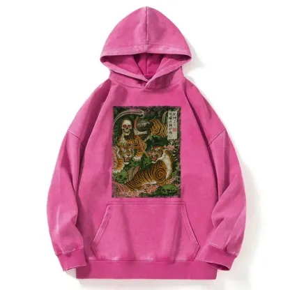 Tokyo-Tiger Death God And Tiger Washed Hoodie