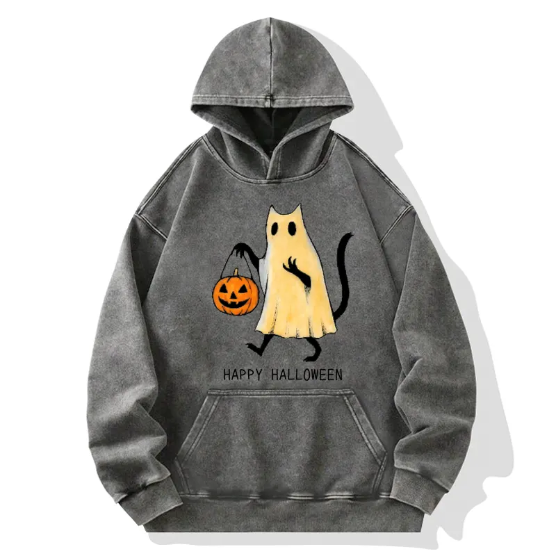 Tokyo-Tiger Halloween Cat Soul Washed Hoodie