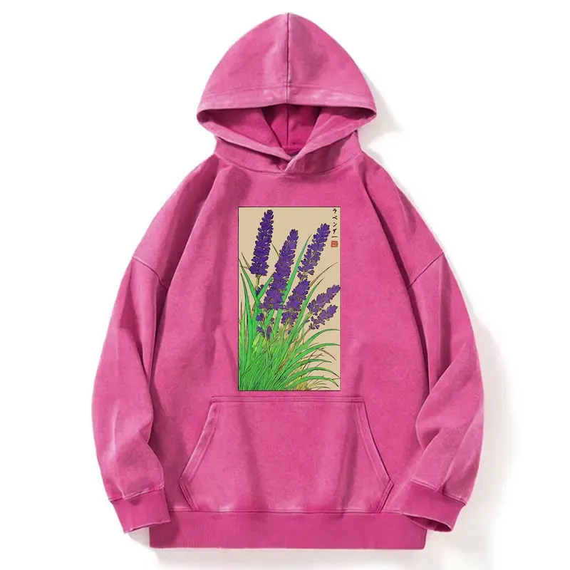 Tokyo-Tiger Japanese Lavender Washed Hoodie