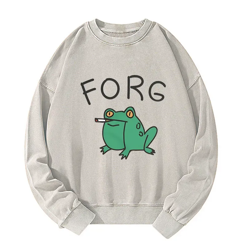 Tokyo-Tiger Smoking Frog Washed Sweatshirt