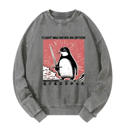 Tokyo-Tiger Fighting Penguin Washed Sweatshirt