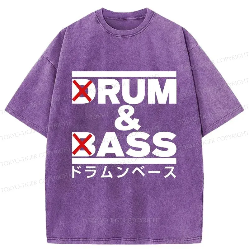Tokyo-Tiger Drum And Bass Funny Washed T-Shirt