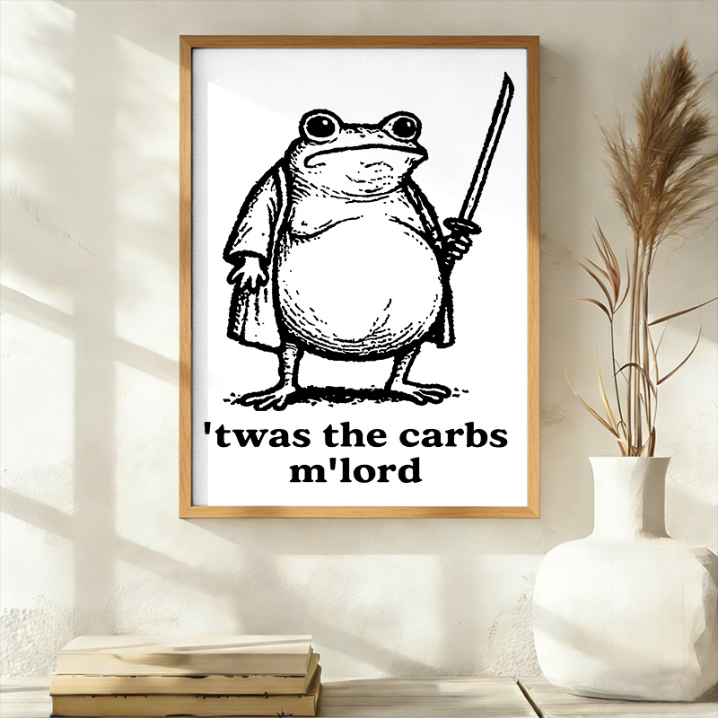 Tokyo-Tiger Funny Fat Samurai Frog Wall Art Poster
