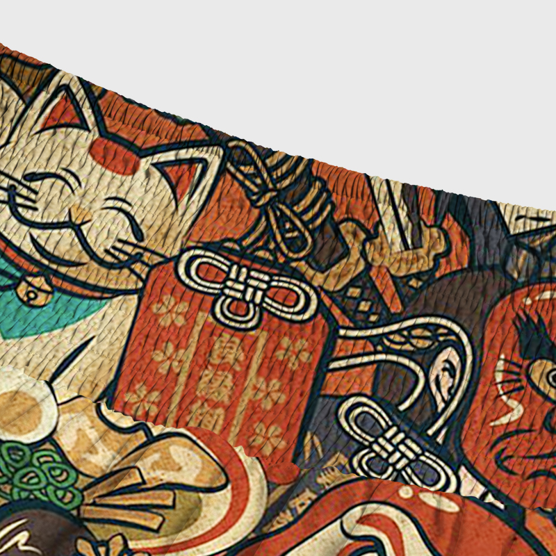 Tokyo-Tiger Japanese Traditional Elements Maxi Skirt