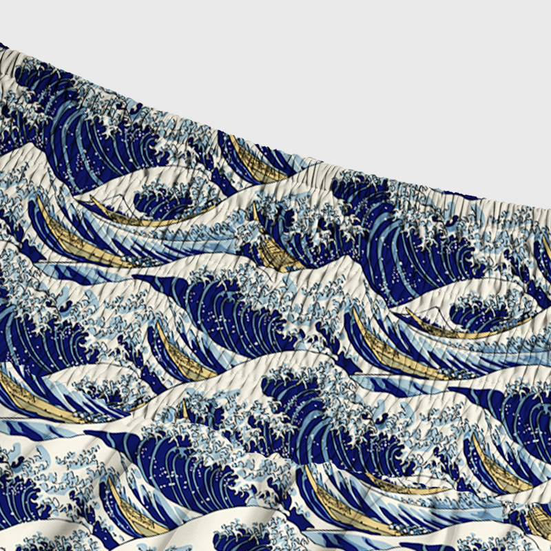 Tokyo-Tiger Japanese Great Wave Maxi Skirt