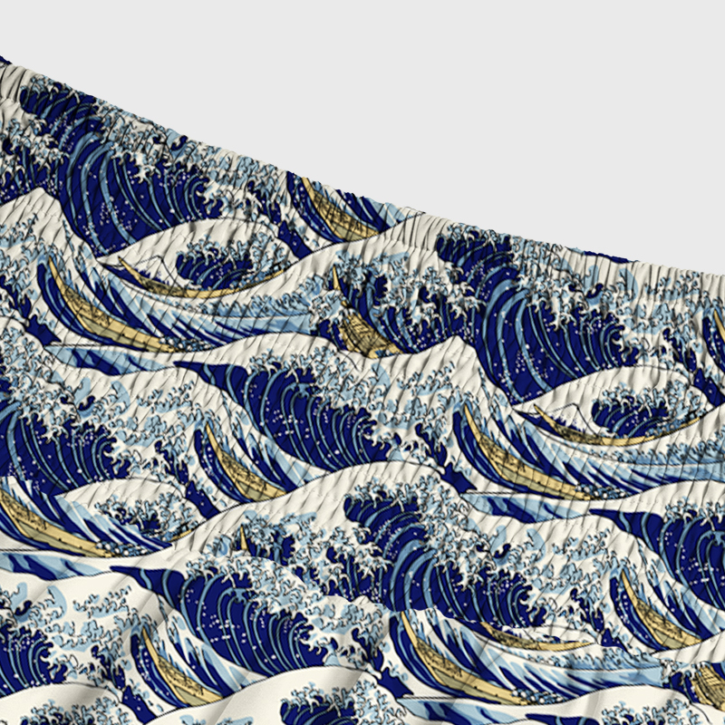 Tokyo-Tiger Japanese Great Wave Maxi Skirt