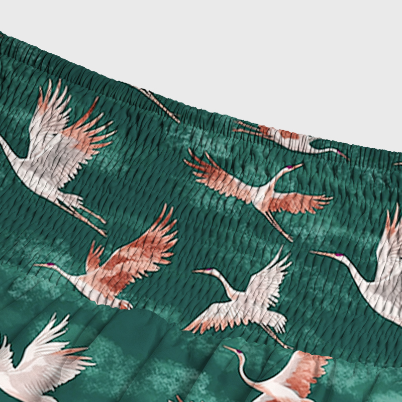Tokyo-Tiger Cranes In Flight Maxi Skirt