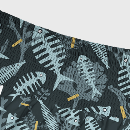 Tokyo-Tiger Marine Fish Bones Maxi Skirt