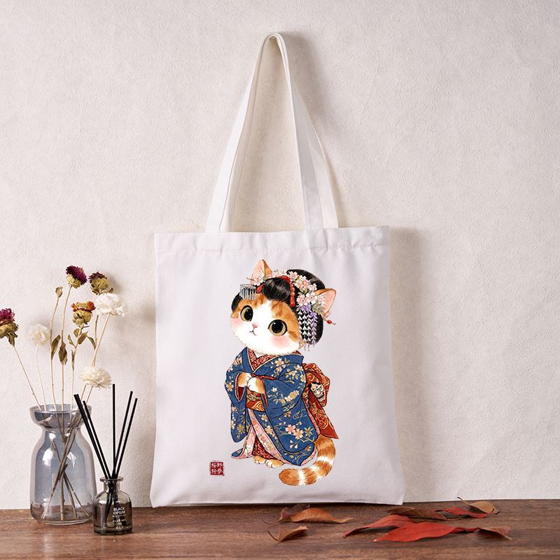Tokyo-Tiger Cat Dressed As A Geisha Funny Tote Bag