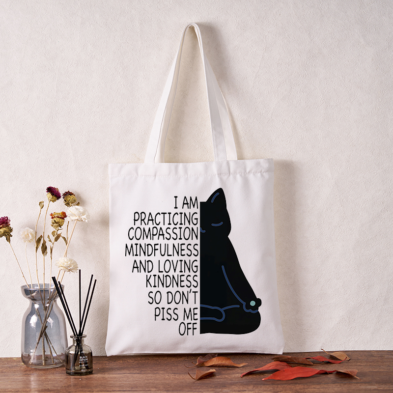 Tokyo-Tiger Calm Black Cat With Anger Issues Tote Bag