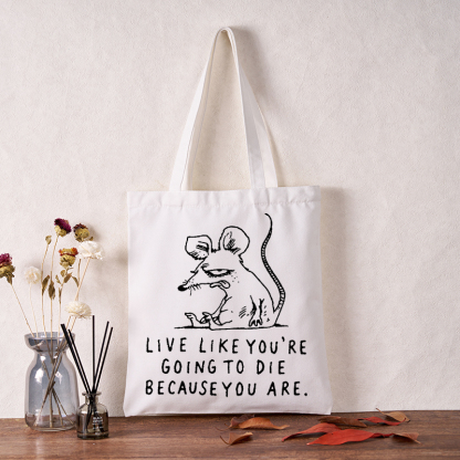 Tokyo-Tiger Funny Meme Sarcastic Rat Life Truth Tote Bag