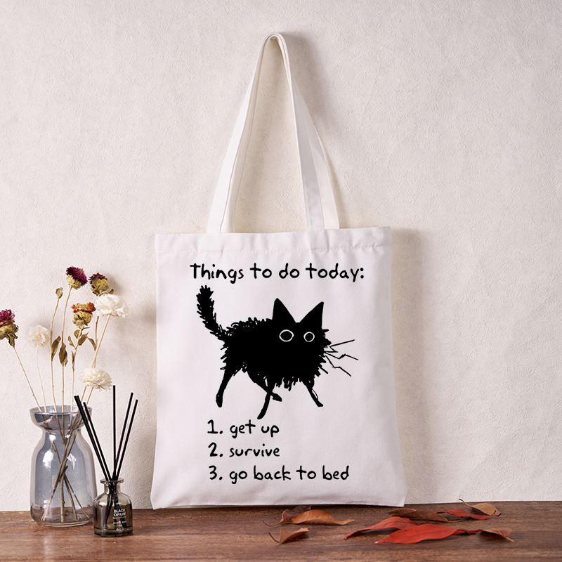 Tokyo-Tiger Lazy Cat Survive Day Funny Meme Tote Bag
