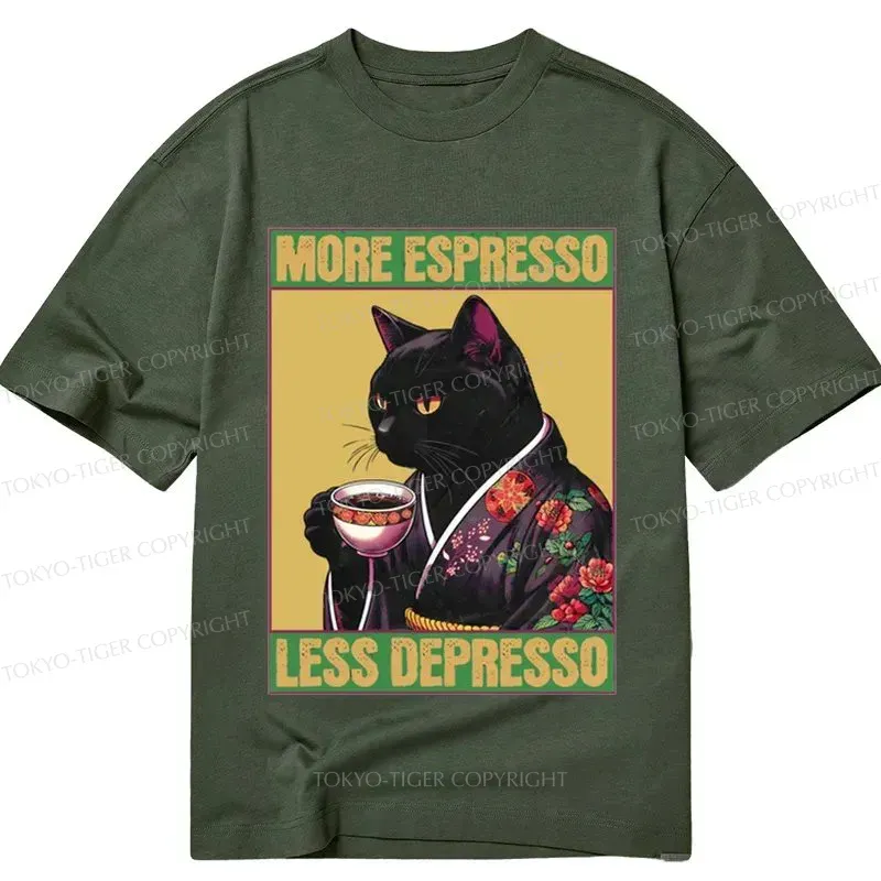 Tokyo-Tiger Up Caffeine Down Depression Classic T-Shirt