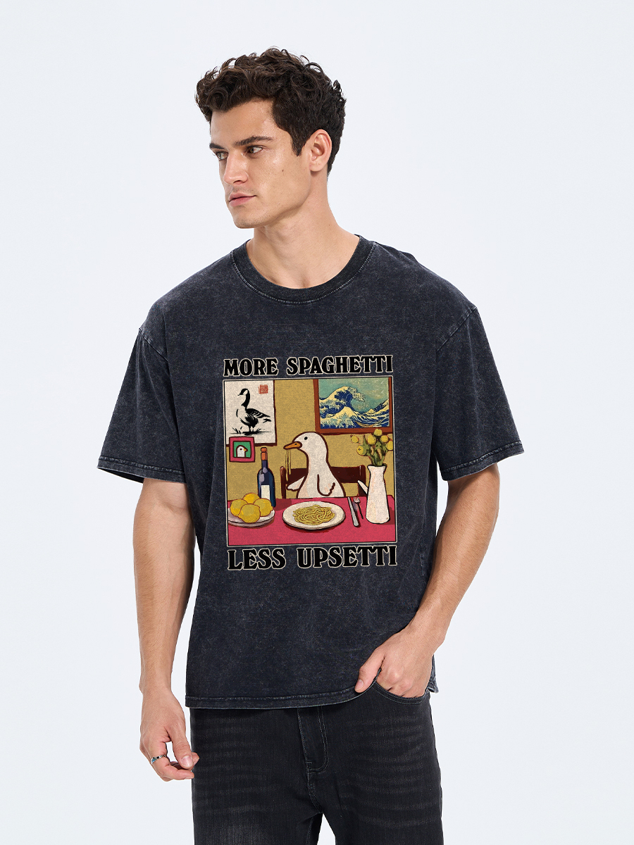 Tokyo-Tiger More Spaghetti Less Upsetti Goose Washed T-Shirt