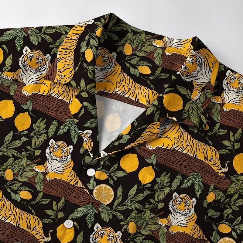 Tokyo-Tiger Tiger In A Lemon Grove Aloha Hawaiian Shirt