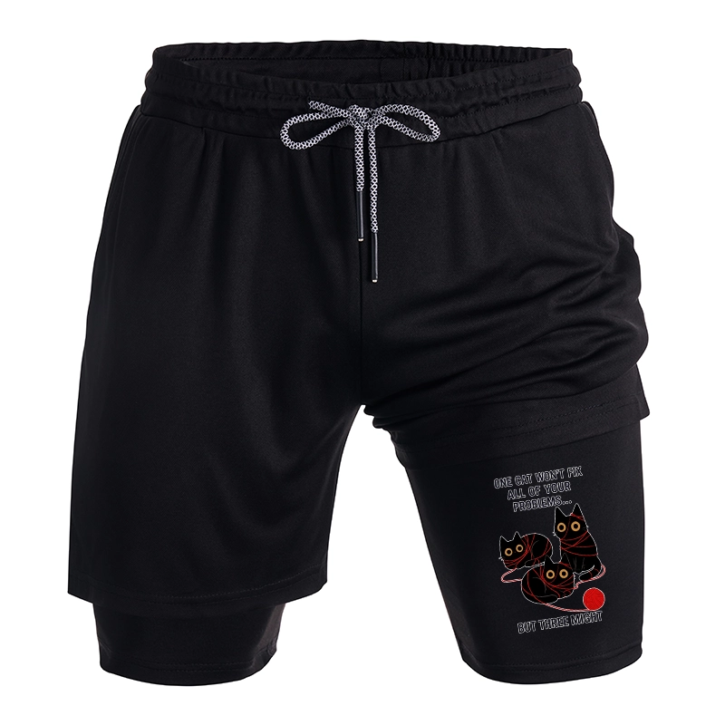 Tokyo-Tiger Three Cats Fix All Problems Training Shorts