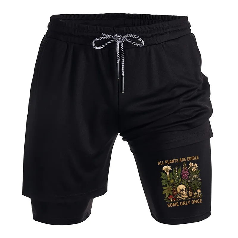 Tokyo-Tiger Edible Plants Some Only Once Joke Training Shorts