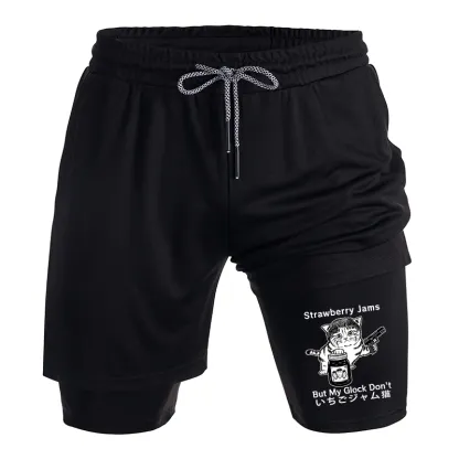 Tokyo-Tiger Strawberry Jam Cat Training Shorts