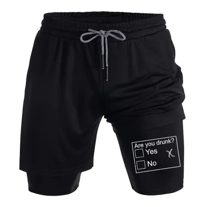Tokyo-Tiger Confused Drunk Checkbox Graphic Training Shorts