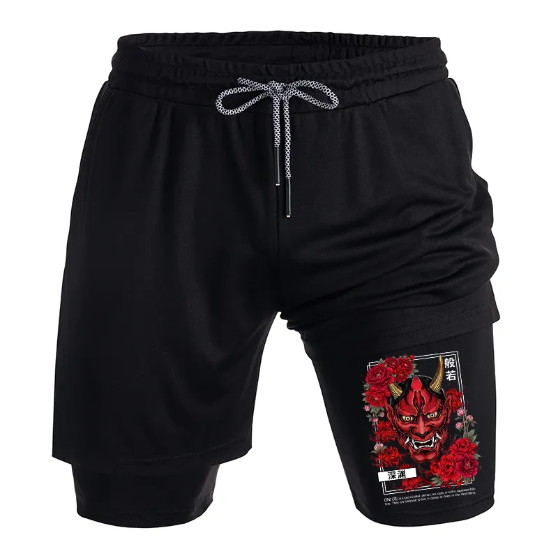 Tokyo-Tiger Cool Oni Floral Art Training Shorts