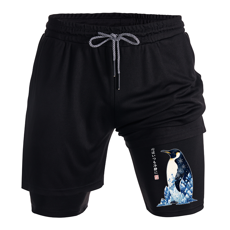 Tokyo-Tiger Keep Calm Penguin Training Shorts