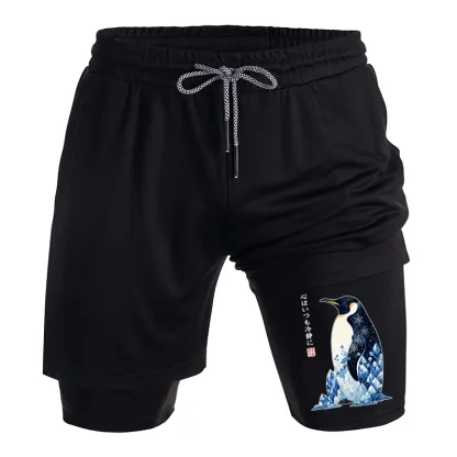Tokyo-Tiger Keep Calm Penguin Training Shorts