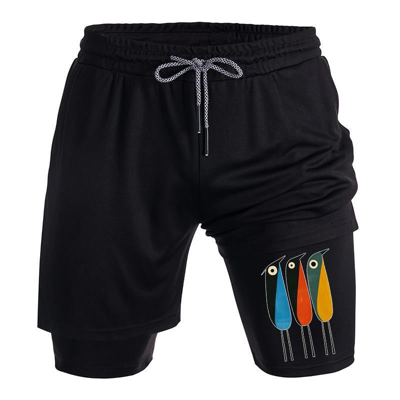 Tokyo-Tiger Bold Shape Birds Training Shorts