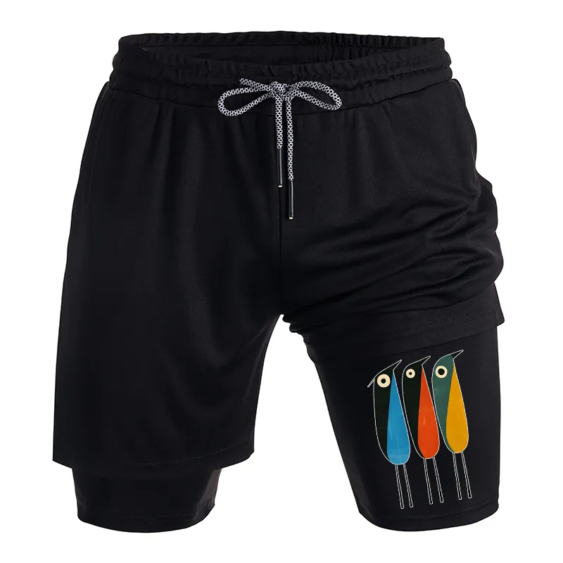 Tokyo-Tiger Bold Shape Birds Training Shorts