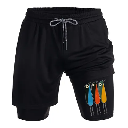 Tokyo-Tiger Bold Shape Birds Training Shorts
