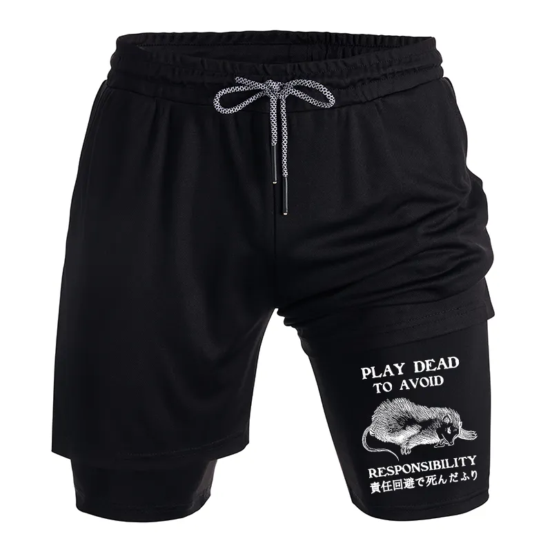 Tokyo-Tiger Play Dead To Avoid Responsibility Training Shorts