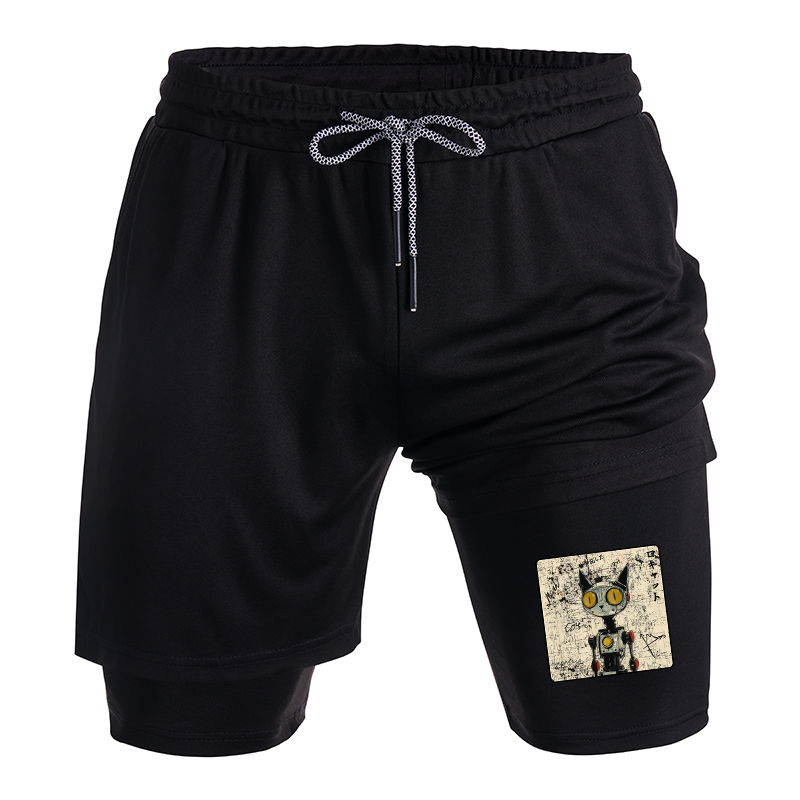 Tokyo-Tiger Robot Cat Training Shorts
