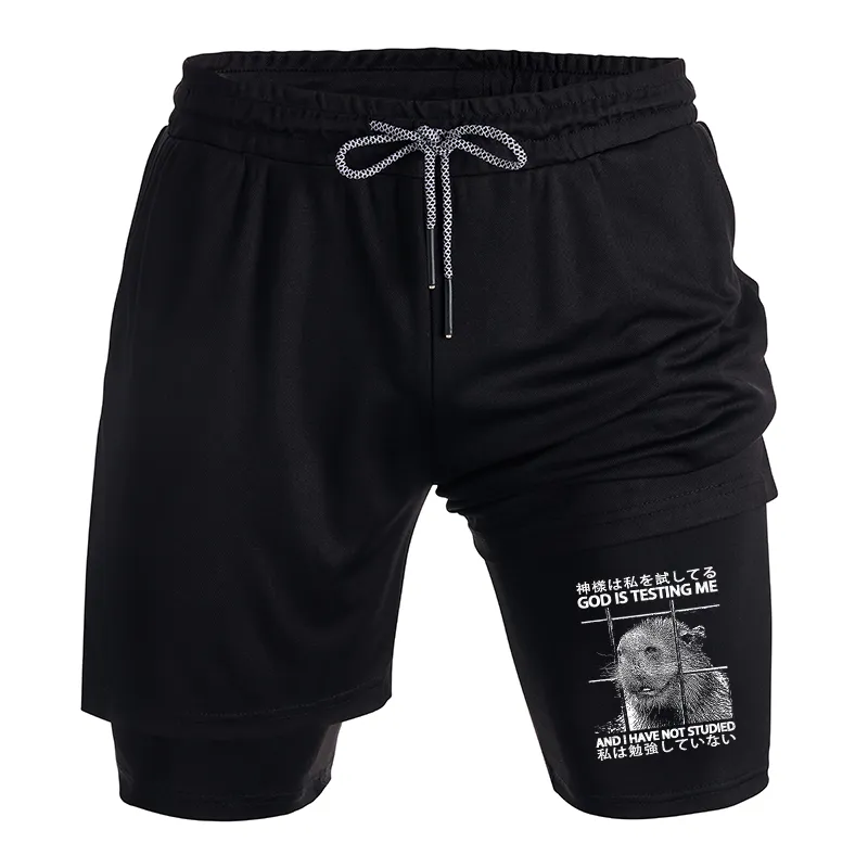 Tokyo-Tiger God Is Testing Me Training Shorts