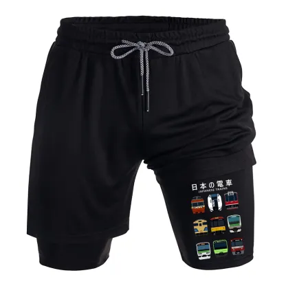 Tokyo-Tiger Japanese Train Collection Training Shorts