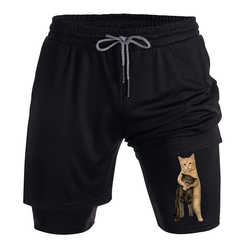 Tokyo-Tiger Orange Cat’s Tight Embrace Training Shorts