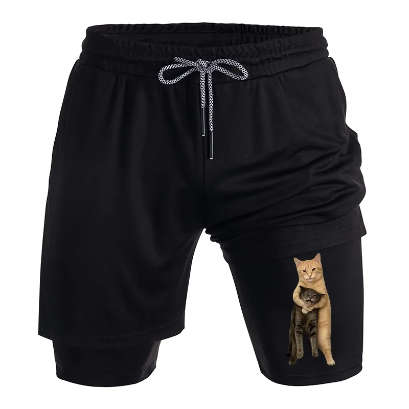 Tokyo-Tiger Orange Cat’s Tight Embrace Training Shorts