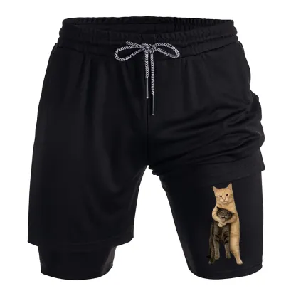 Tokyo-Tiger Orange Cat’s Tight Embrace Training Shorts