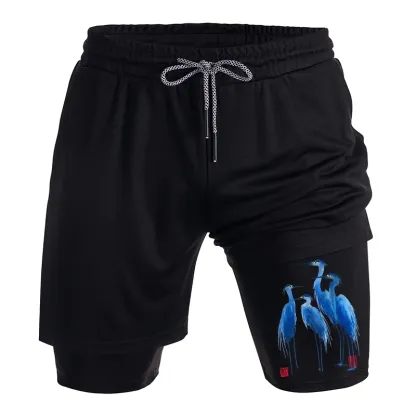 Tokyo-Tiger Flocks Of Great Blue Herons Training Shorts