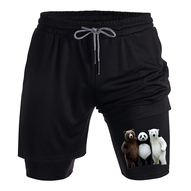 Tokyo-Tiger Three Bears Stand Together Training Shorts