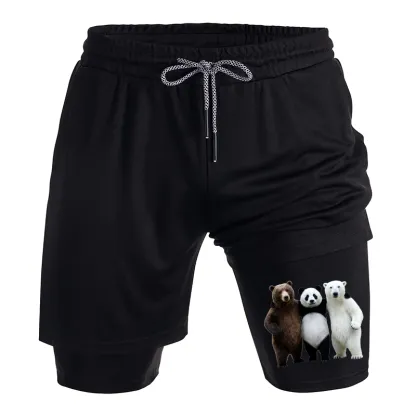 Tokyo-Tiger Three Bears Stand Together Training Shorts